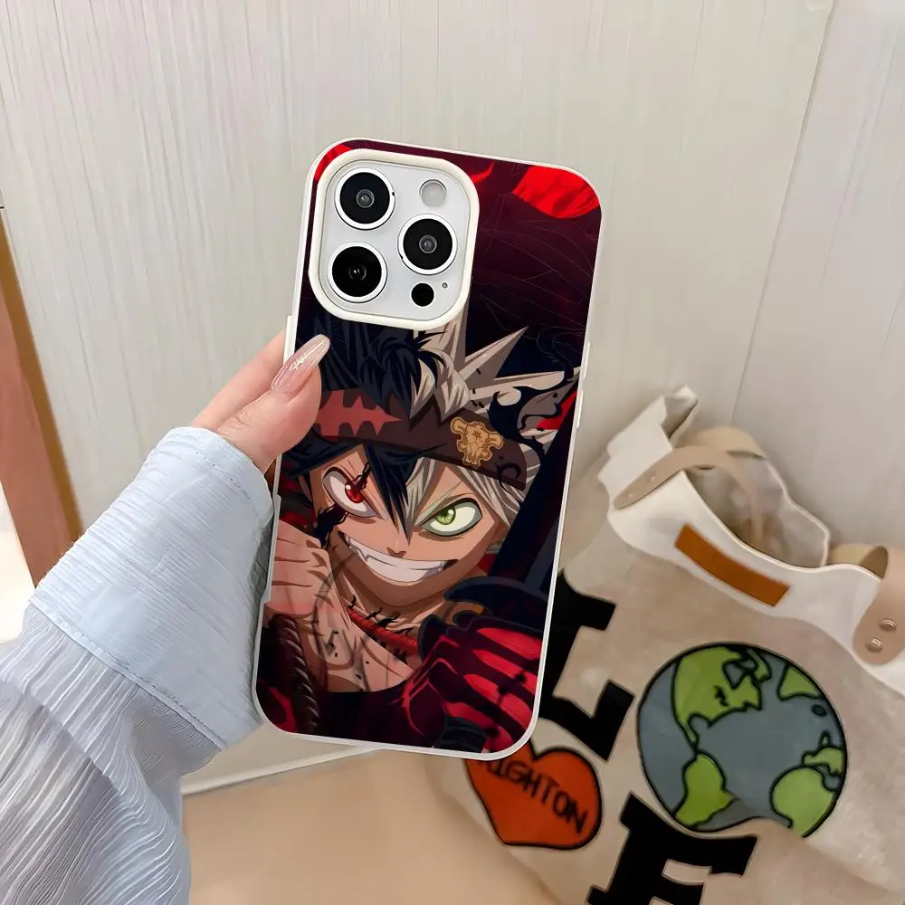 

Anime B-Black Clover Phone Case IPhone 17 Air 16 15 14 Plus 13 Pro Max 2 Soft Frosted Candy Transparent Jelly 2-in-1