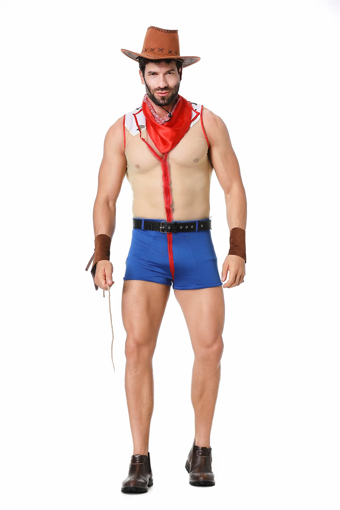 

Мужское специальное нижнее белье и сексуальный костюм, ковбойская форма для косплея