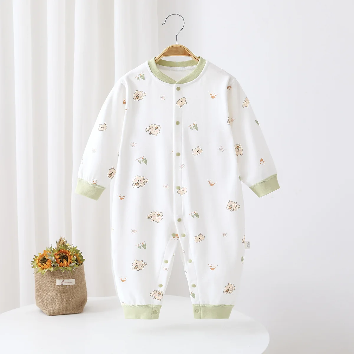 

Новая модель детского боди на весну 2026 года, одежда для малышей 0-18 месяцев, милый комбинезон с принтом для мальчиков и девочек, из чистого хлопка, приятный для кожи, для новорожденных