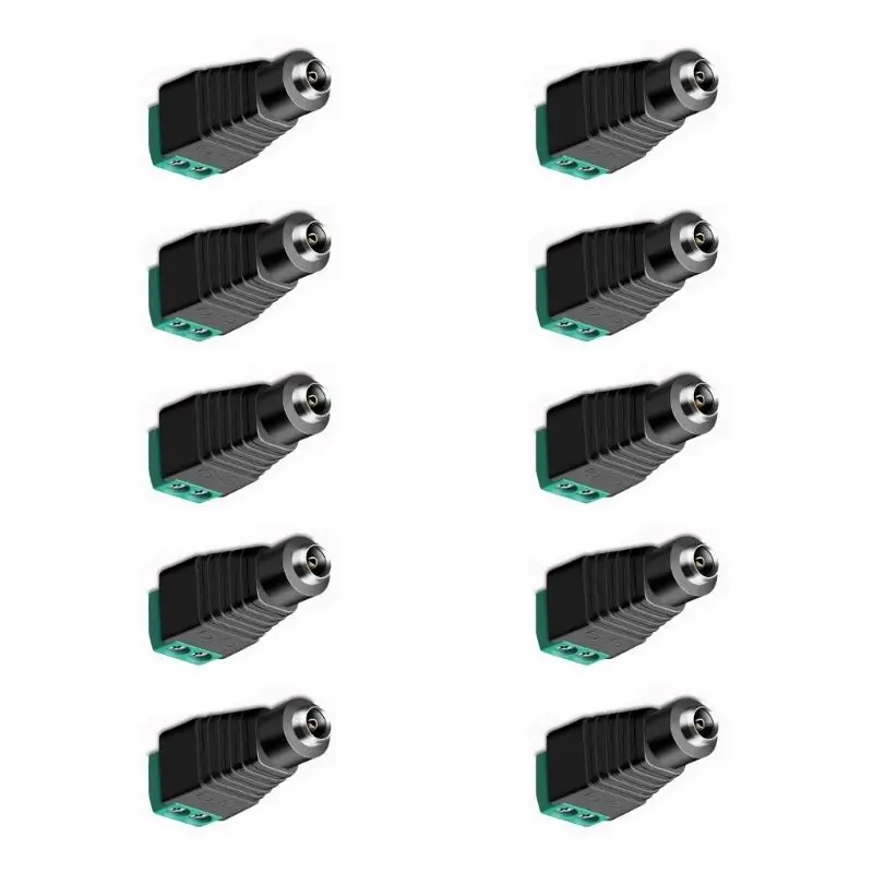 R53C DC12V To 24V 5.5x2.1mm Power Adapter Connectors For Home And Office Electronics Cable Wire Ends Barrels Adapter
