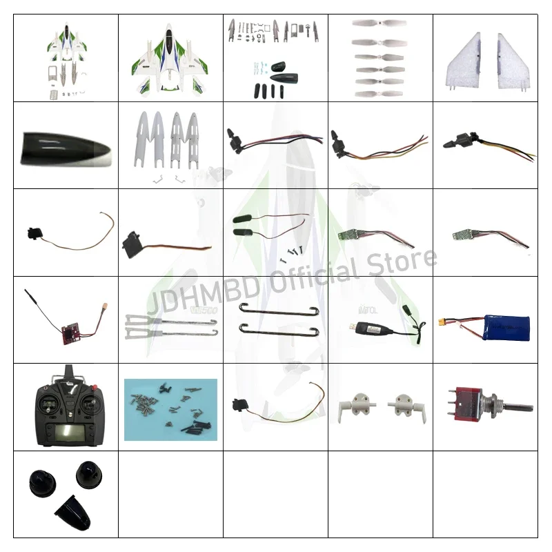 Yuxiang W500 stałopłat 6CH pionowy start i lądowanie akrobacyjny części samolotu akumulator kadłuba grupowe łopatki serwo ESC