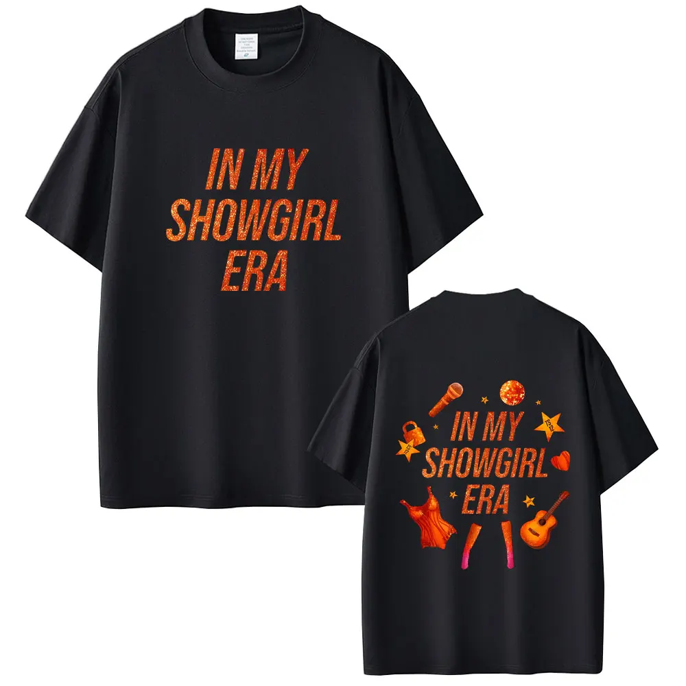 

The Life of A Showgirl Album 2025 Double Sided Graphic T-shirt Men Women Fashion Pop Music T Shirts Male Casual Oversized Tshirt