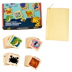 Early Education Learning Toy Gift Wooden Montessori Toy Find Shape Animal Fruit Shadow Matching Jigsaw Puzzle Thinking Game Kids