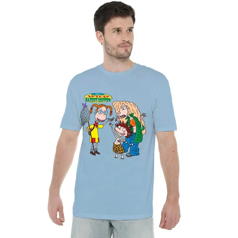 تي شيرت Wild Thornberrys Bugcatcher Eliza Donny and Debbie مقاس S 2Xl أزرق فاتح