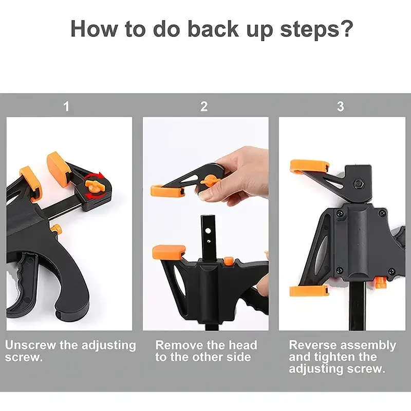 5Pcs 4 Polegada Quick Ratchet Lançamento Clip Kit Ajustável Handheld WoodWork Bar Braçadeira Spreader Gadget DIY Mão Carpintaria Ferramentas