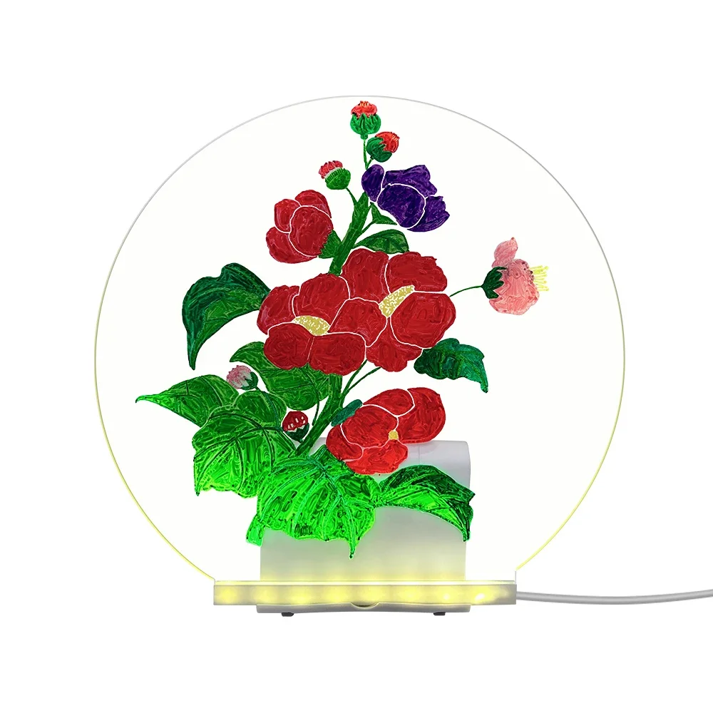 2025 LED Note Board With 7 Colorful Pens Acrylic Dry Erase Board Erasable Neon Sign Clear Writing Board for Office School Home