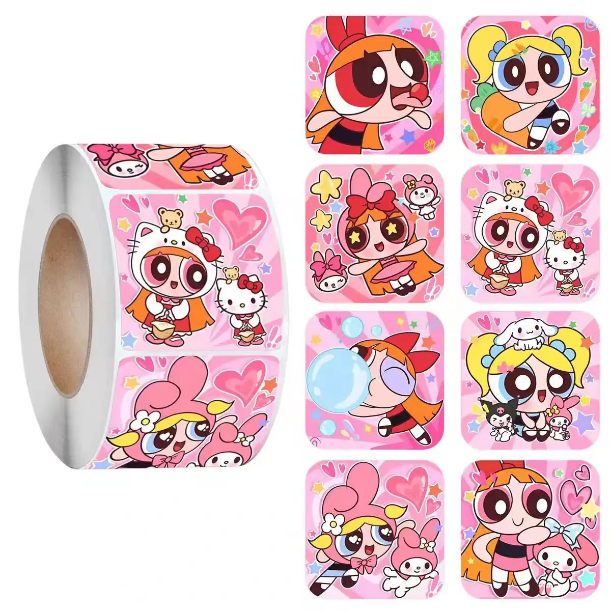 500 قطعة/المجموعة ملصقات الفتيات Powerpuff    كارتون لطيف للأطفال القرطاسية مدرسة المعلم لوازم مكافأة ملصق اللعب هدية #1