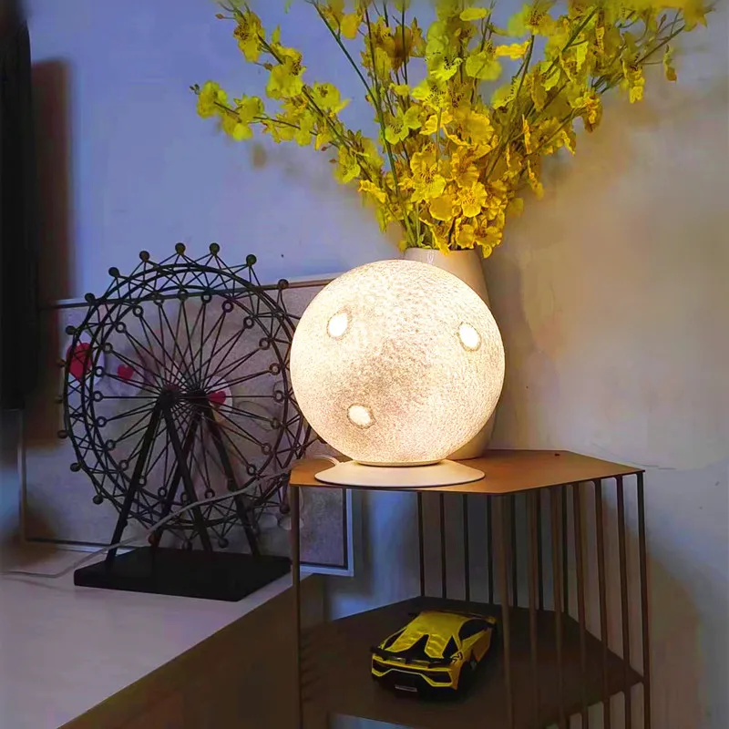 

Lovely Room Decor Nightstand Luminous Body Lights LED Lava Planet Desktop Table Lamp Gift Bedroom Atmosphere Moon Night Light