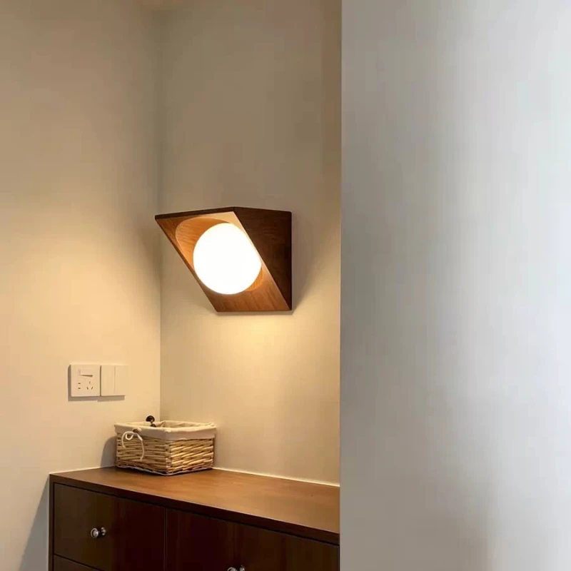 Japanese Minimalist Wall Lamp Bedroom Bedside Luminaires Entrance Living Room Background Atmosphere Embellish LED Wall Sconces