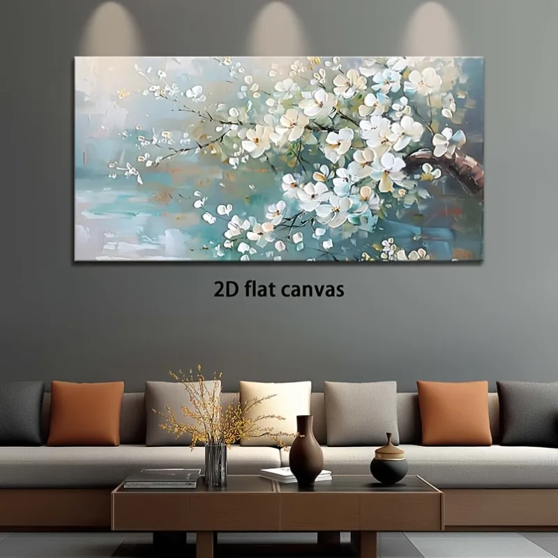 1pc frameless Canvas Painting Modern Blossom Canvas Wall Art, Frameless Abstract Branch Wall Art Pictures Living room Decoration