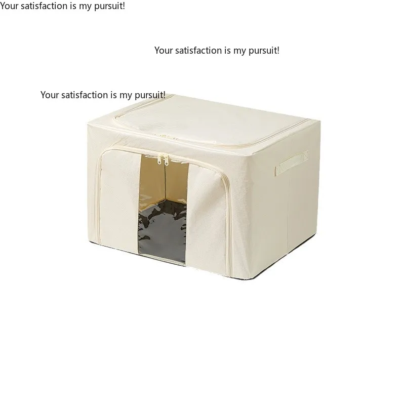 for Foldable Fabric Storage Bin Single Clear Window Large Clothes Organizer Dust Moisture Proof
