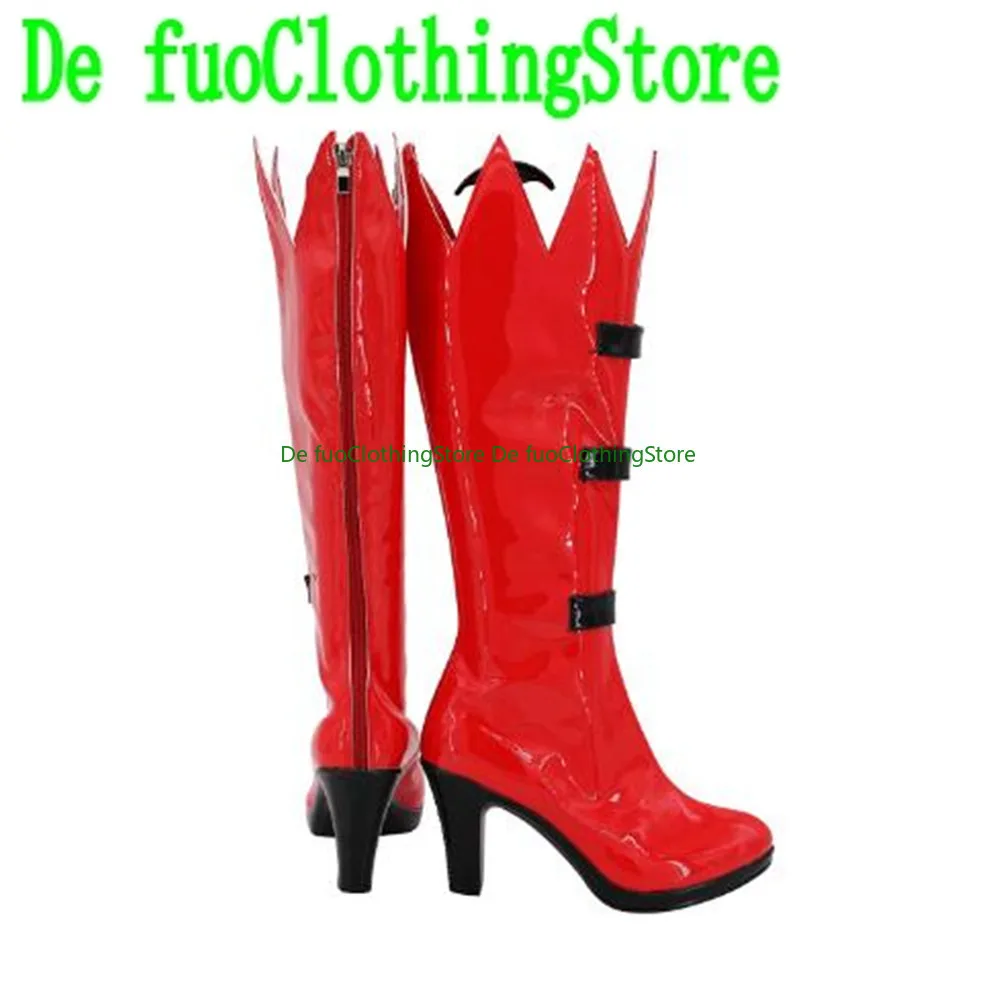 Defuo Game Underfell Papyrus Rode Laarzen Hoge Hak Cosplay Schoenen Game Anime Game Rollenspel Halloween Party Props Schoenen Laarzen