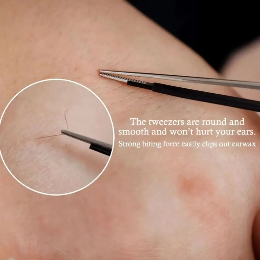 Convenient Luminous Earwax Tweezers with LED Light Professional Children Ear Scoop Stainless Steel Safe Ear Cleaner Adults Use