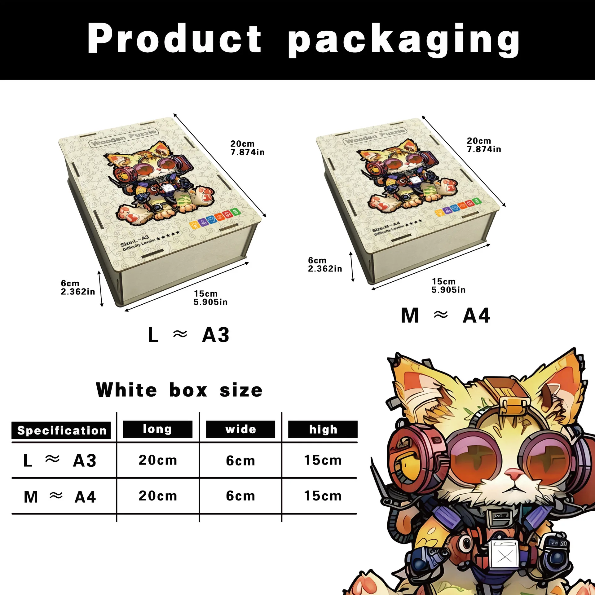 116/185 Stück Katzen-Holzpuzzle, unregelmäßig geformtes Puzzle, stressabbauendes Spiel, Geburtstag, Weihnachtsgeschenke für Katzenliebhaber, Heimdekoration