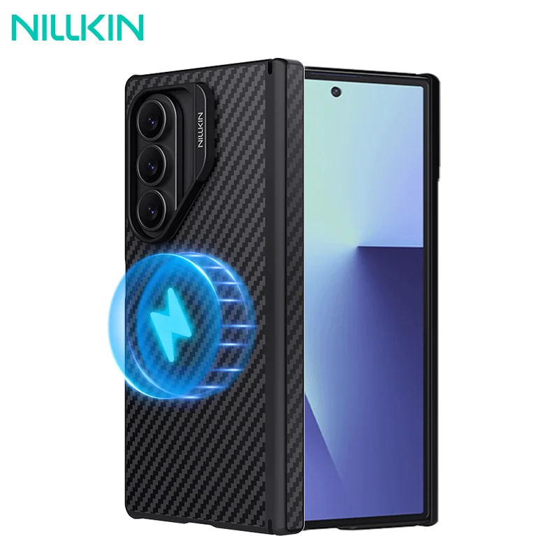 

For Samsung Galaxy Z Fold 7 Magsafe Aramid Fiber Case NILLKIN Magnetic Wireless Charging Back Cover Protection For Fold 7 Cases