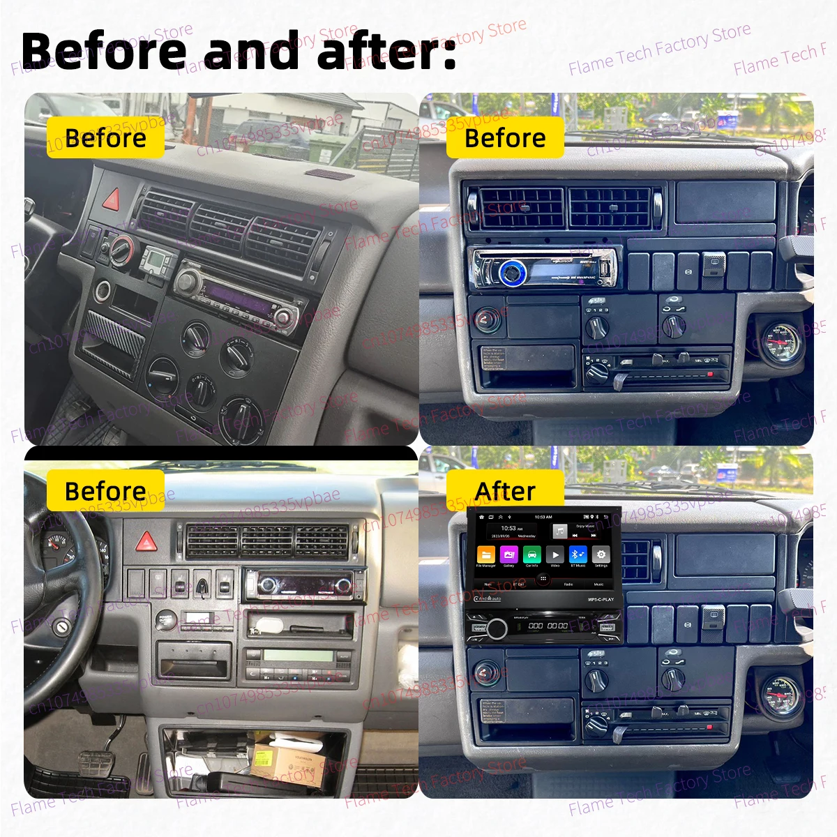 1Din Telescopic Car Stereo 7
