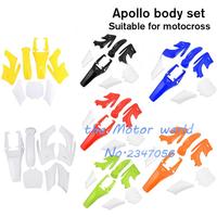 7 Pieces High Strength Plastic Fender Fairing Body Kits For Chinese 2 Stroke 47cc 49cc Apollo Orion Mini Dirt Motor Bike