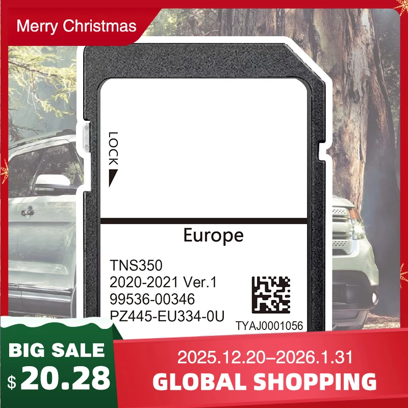 

SD Card Sat Navi GPS for Toyota Auris Corolla RAV4 Yaris with TNS350 2021 Ver.1 Update EU Map Software SD Card PZ445-EU334-0U