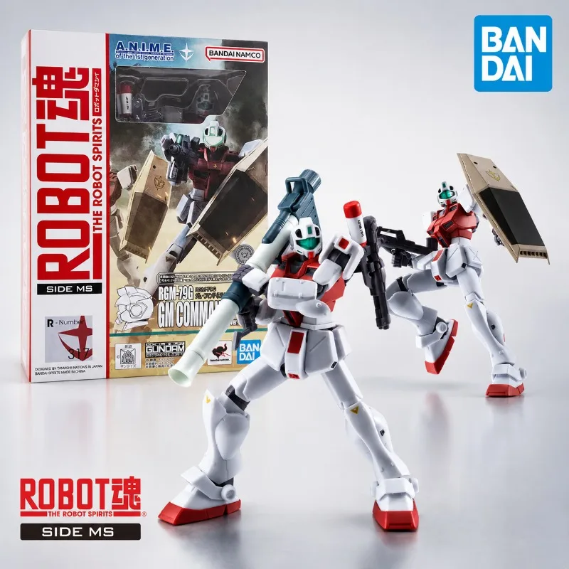 Bandai Original ROBOT SPIRITS RGM-79G GM Command Guinea Pig Team Blue Destiny ver. Figurine d'action ANIME, modèle de collection
