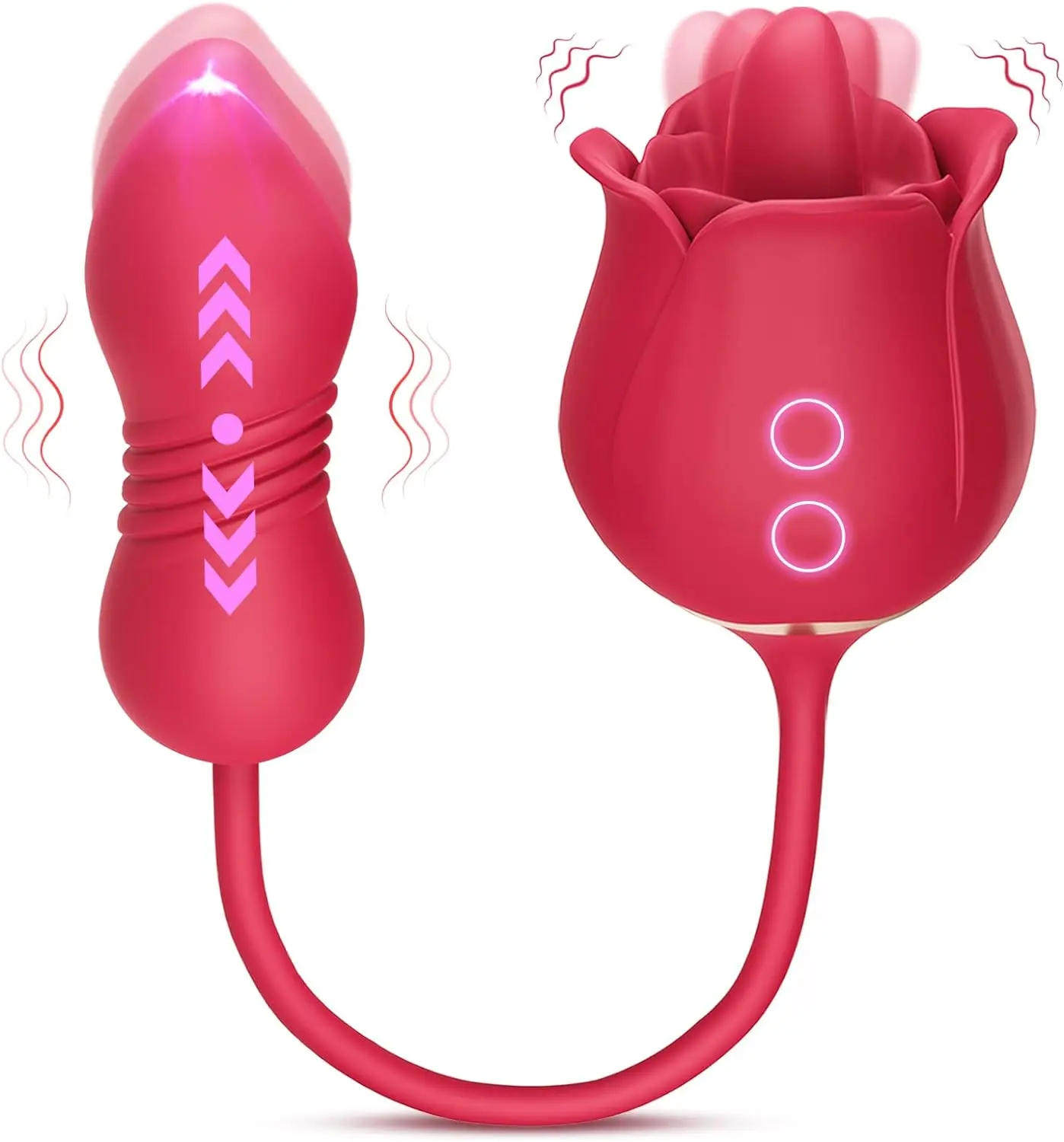 Brinquedos sexuais vibrador rosa vibrador-mooligirl 4 em 1 brinquedos sexuais adultos para mulheres com 9 línguas lambendo e empurrando vibradores ponto g vibra