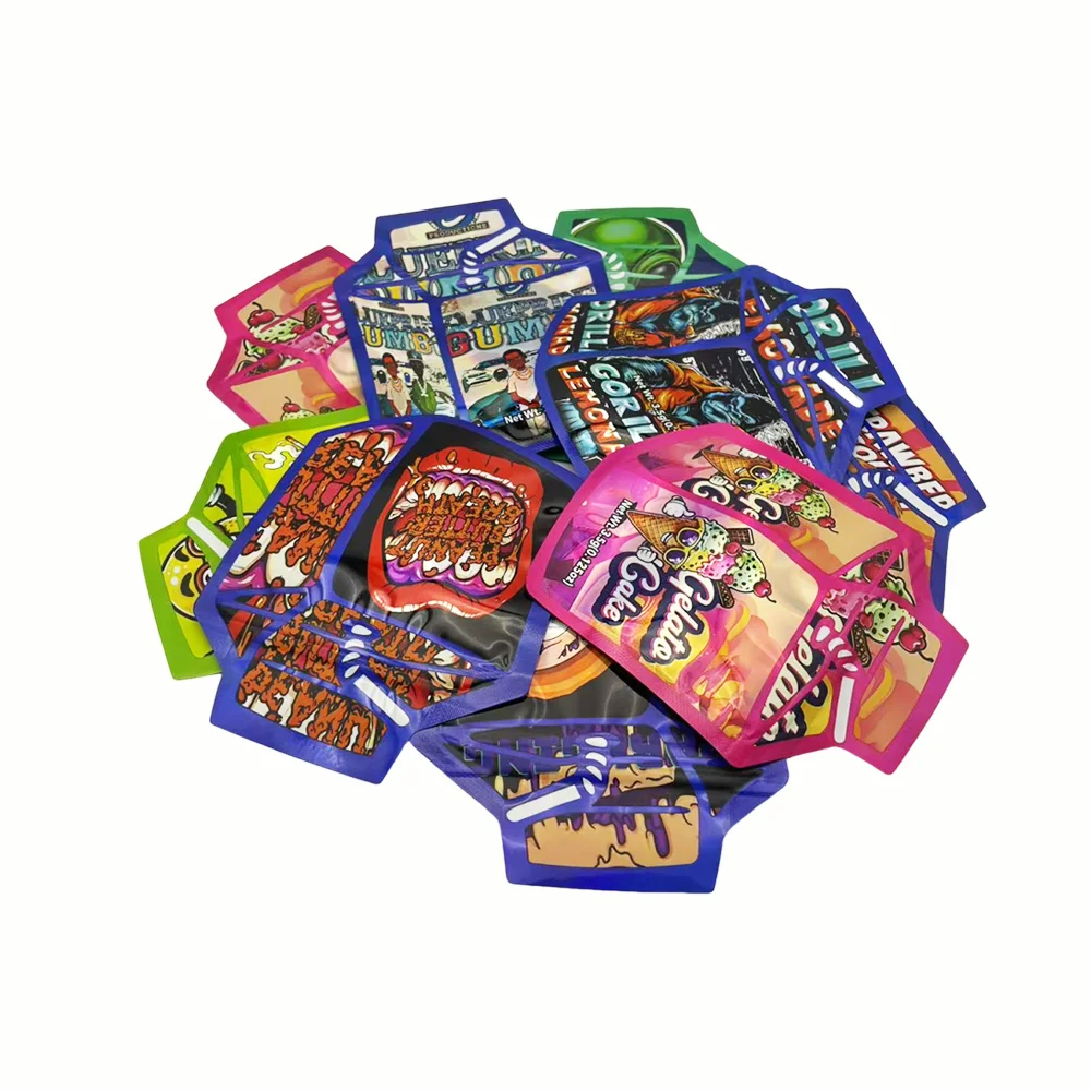 Wiederverschließbare Cartoon-Beutel in Milchflaschenform, Gewürzpulver-Aufbewahrungsbeutel, geruchsdicht, Mylar-Beutel, versiegelte Lebensmittel-Reißverschlussbeutel, 50 Stück