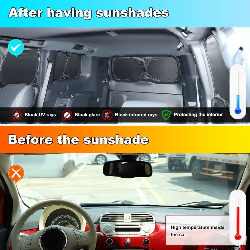7pcs For 2024+ Toyota Prado Full Window Sunshades Sun Protection UV Protection Sun Visor Car Interior Accessories 3