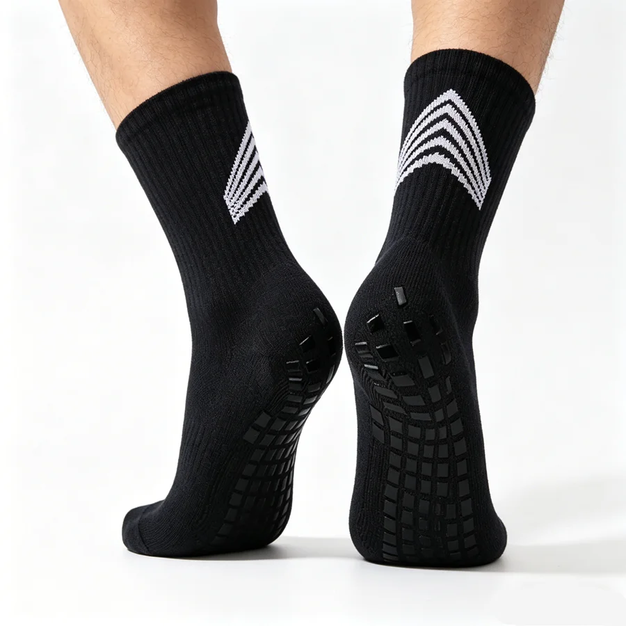 3/6/9pairs men women anti slip grip soccer rugby non slip grip socks towel bottom breathable shockproof sports