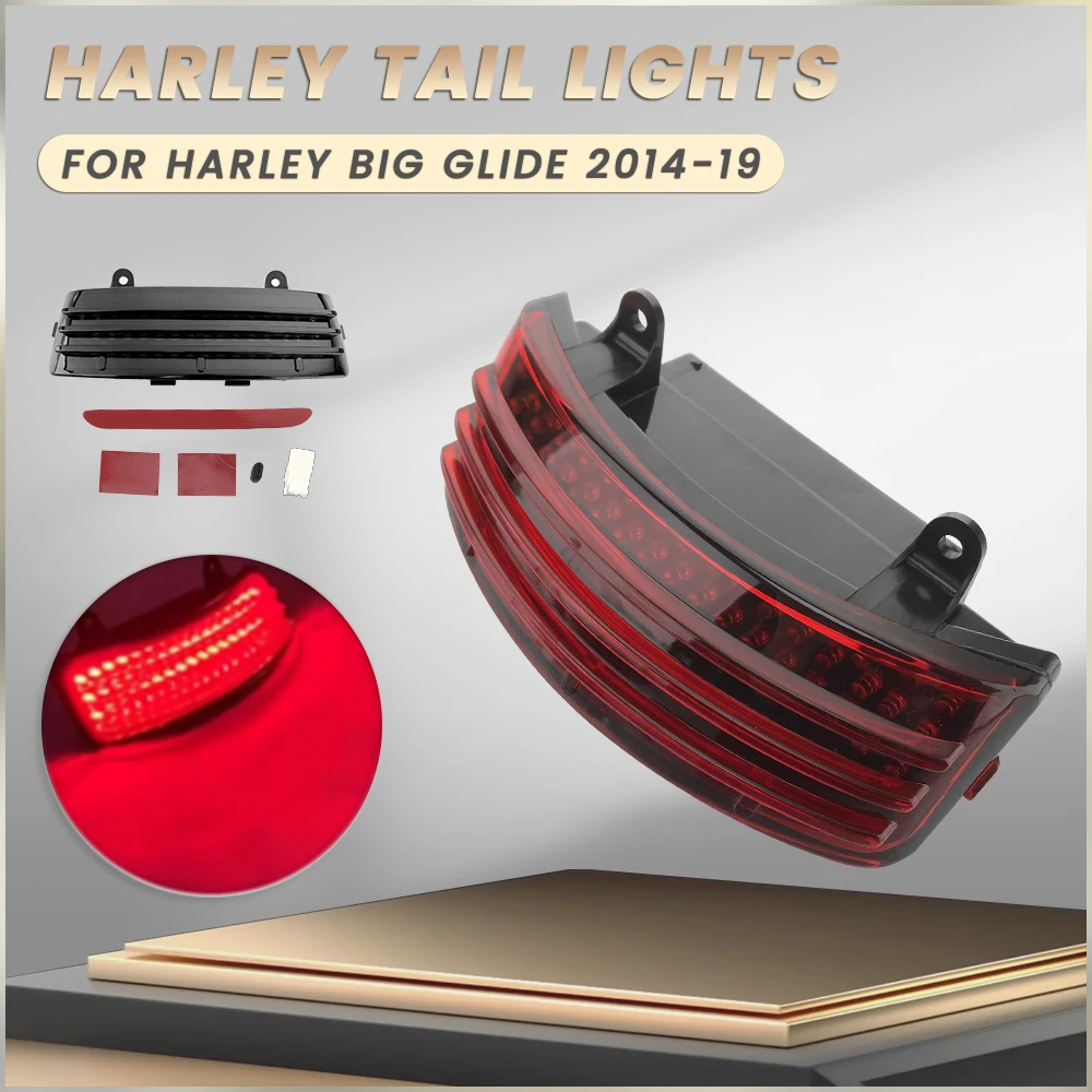 

2014-2019 2018 2017 2016 2015 Motorcycle Smoke Tri-Bar LED Rear Tail Fender Tip Light Fit For Harley Electra Street Road Glide