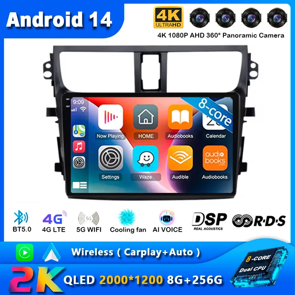 Android 14 Car Radio For Suzuki Celerio 2015-2018 IPS Screen Wifi BT FM GPS Video Out SWC With Frame Player Stereo Audio