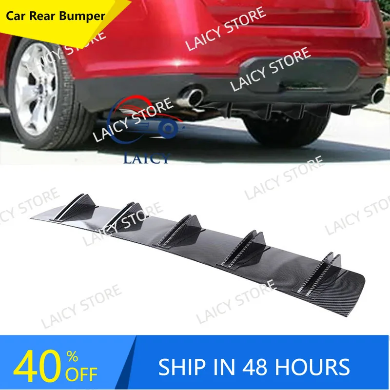 

LAICY Car Rear Diffuser For F0rd Taurus 1986-2019 Shark Fins Bumper Splitter Chin Spoiler Lip Black Shunt Rear Bumper Lip