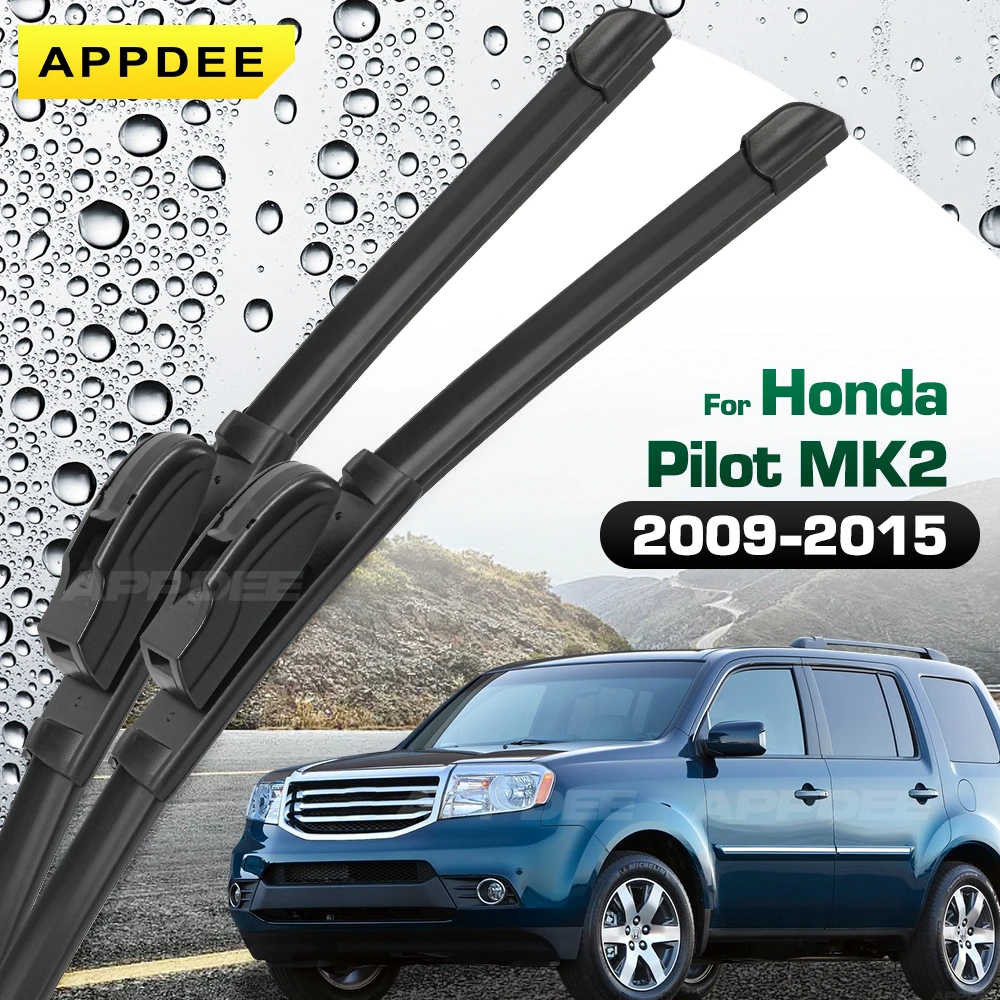 

APPDEE для Honda Pilot MK2 2009-2015, силиконовые и резиновые щетки стеклоочистителя, щетки для лобового стекла, оконные щетки