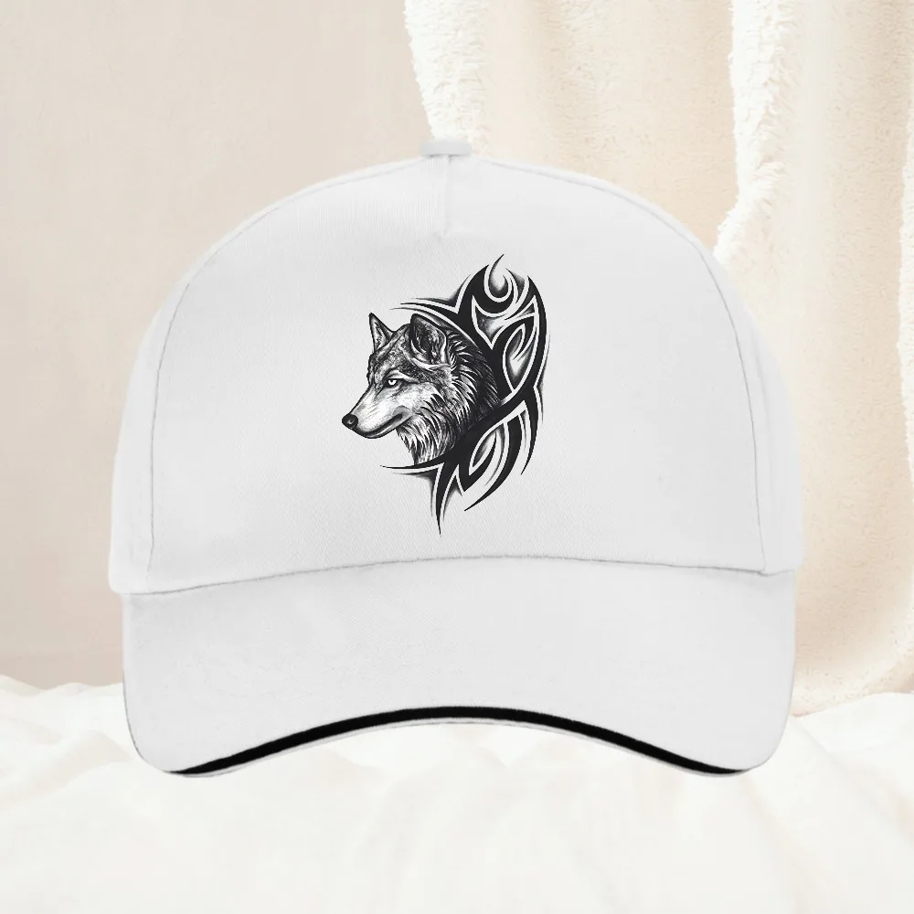 

Wolf Totem Cotton Adjustable Hard Top Baseball Cap Wolf rune Sun Hat Trucker Caps Dad Hats