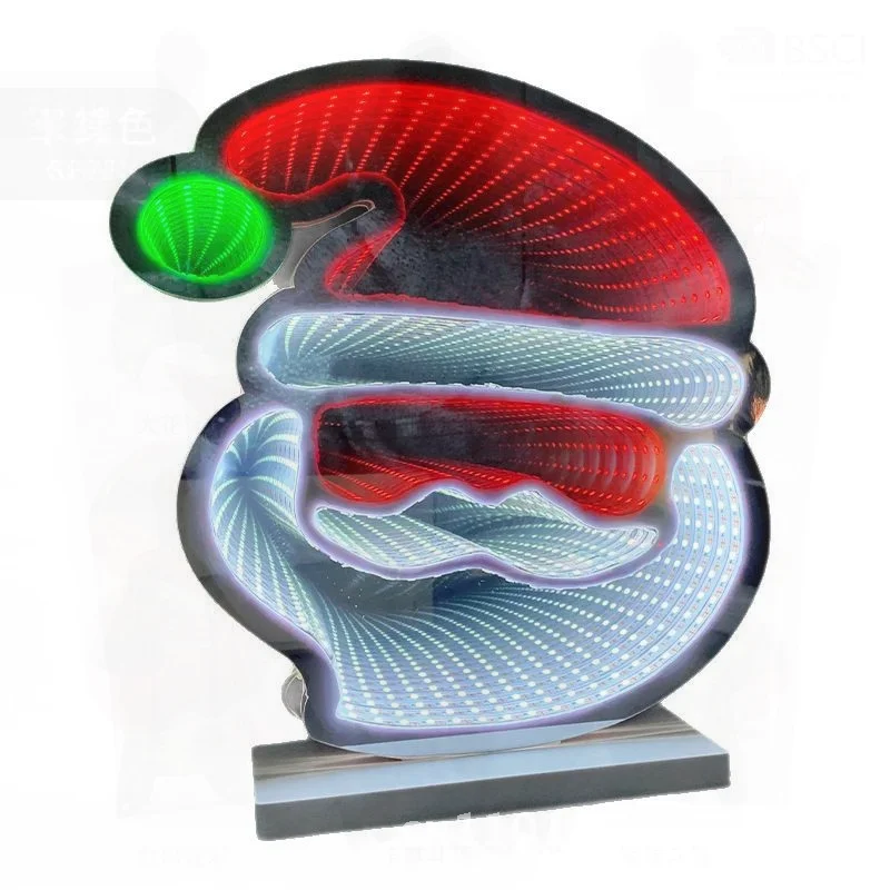 

LED Acrylic Abyss Tunnel Light Thousand Layer Mirror Christmas Atmosphere Decorative Light Creative Gift for Festive Decor