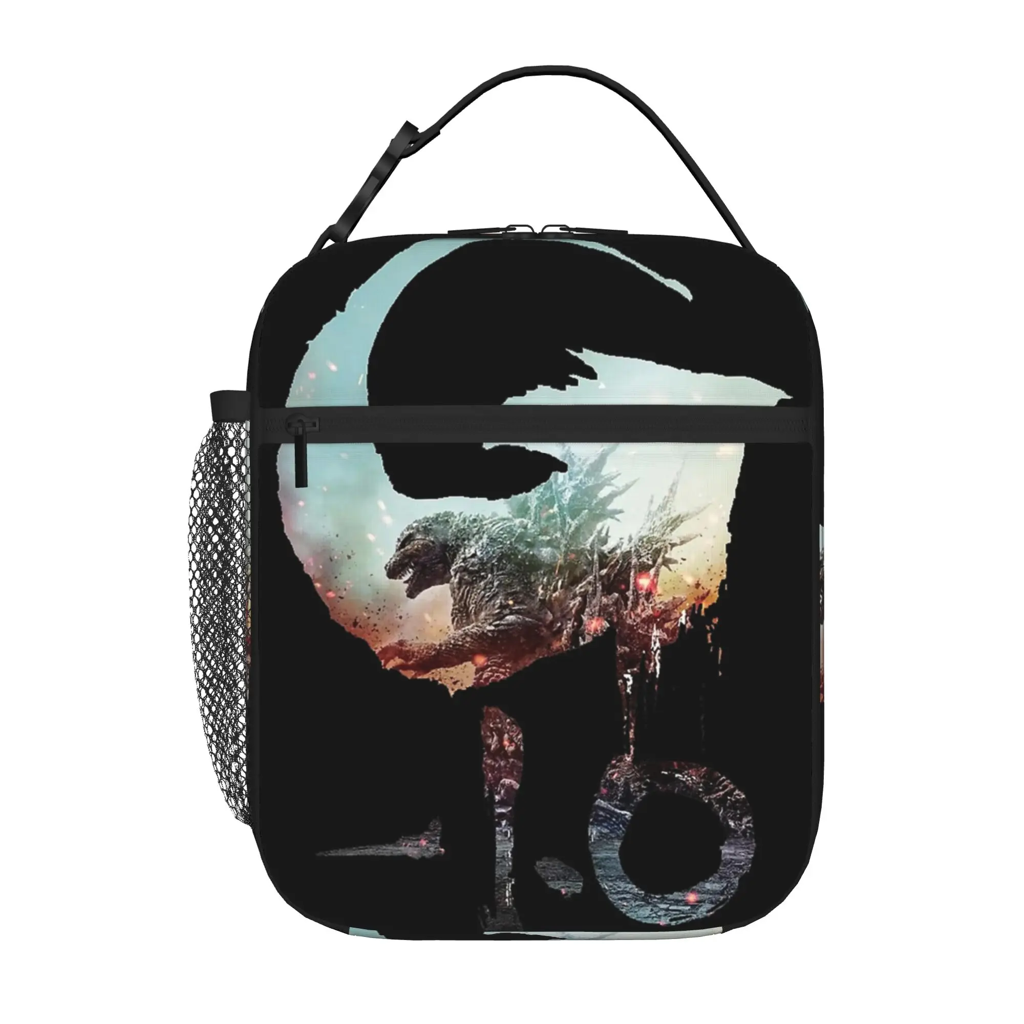 1 Piece For Students Food Container Minus One Portable Pocket Godzilla Zipper Closure Aluminum Foil Food Pouch For Travel