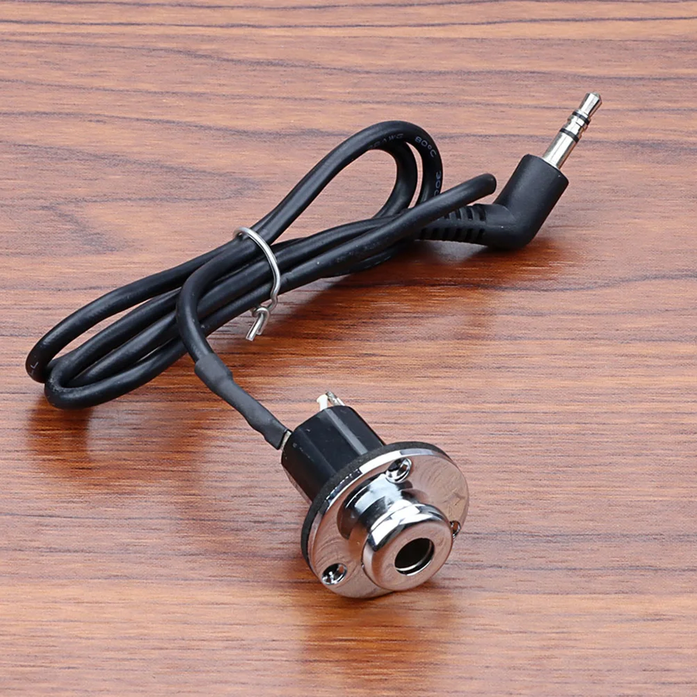 End Pin Jack 635mm Female End Pin Socket To 35mm Male Plug With Cable Instrument Supply Guitar End Pin Jack