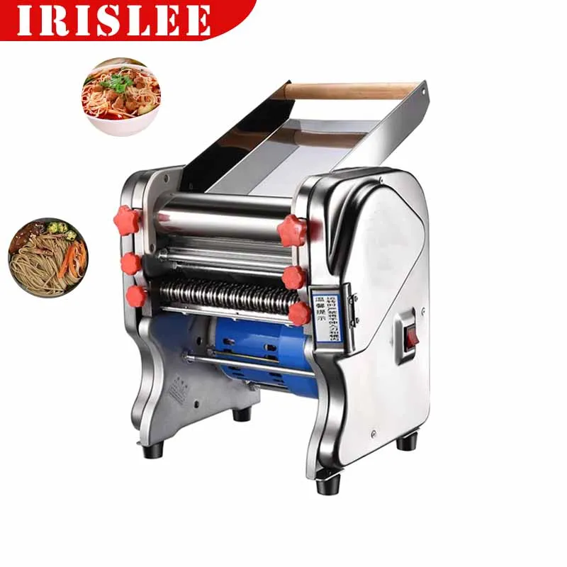 550W 220Mm Wide Commercial Electric Noodle Pressing Machine Stainless Steel Pasta Maker Multifunctional Noodle Rolling