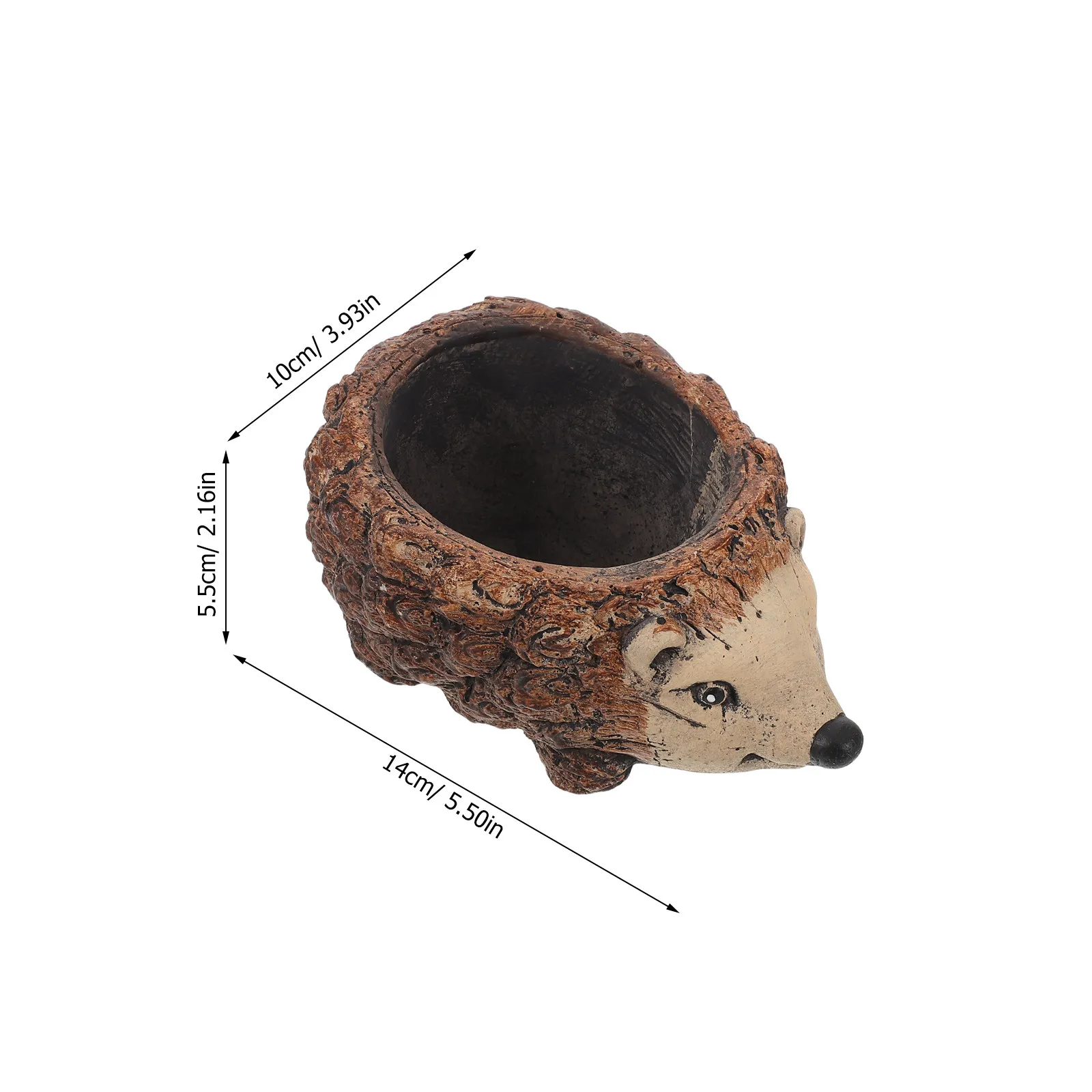 Mini Cement Succulent Planter Cute Hedgehog Shape Indoor Plant Pot Decorative Office Desk Small Animal Flower Pot