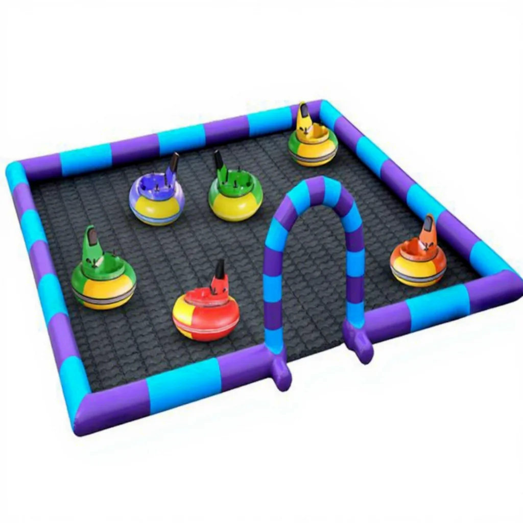 Age 4-14 Years Safe Electric Ride Inflatable Indoor Outdoor 100kg Capacity LED Lights Music Joy Stick Control For Children