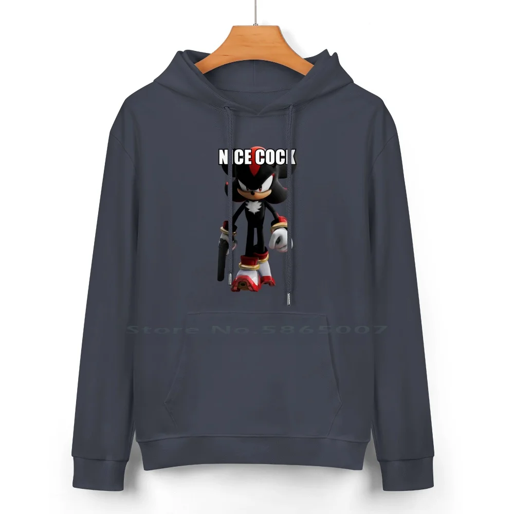 Edgehog With A Weapon Pure Cotton Hoodie Sweater 24 Colors Nice Cock Meme Shadow 100% Cotton Hooded Sweatshirt For Women Men