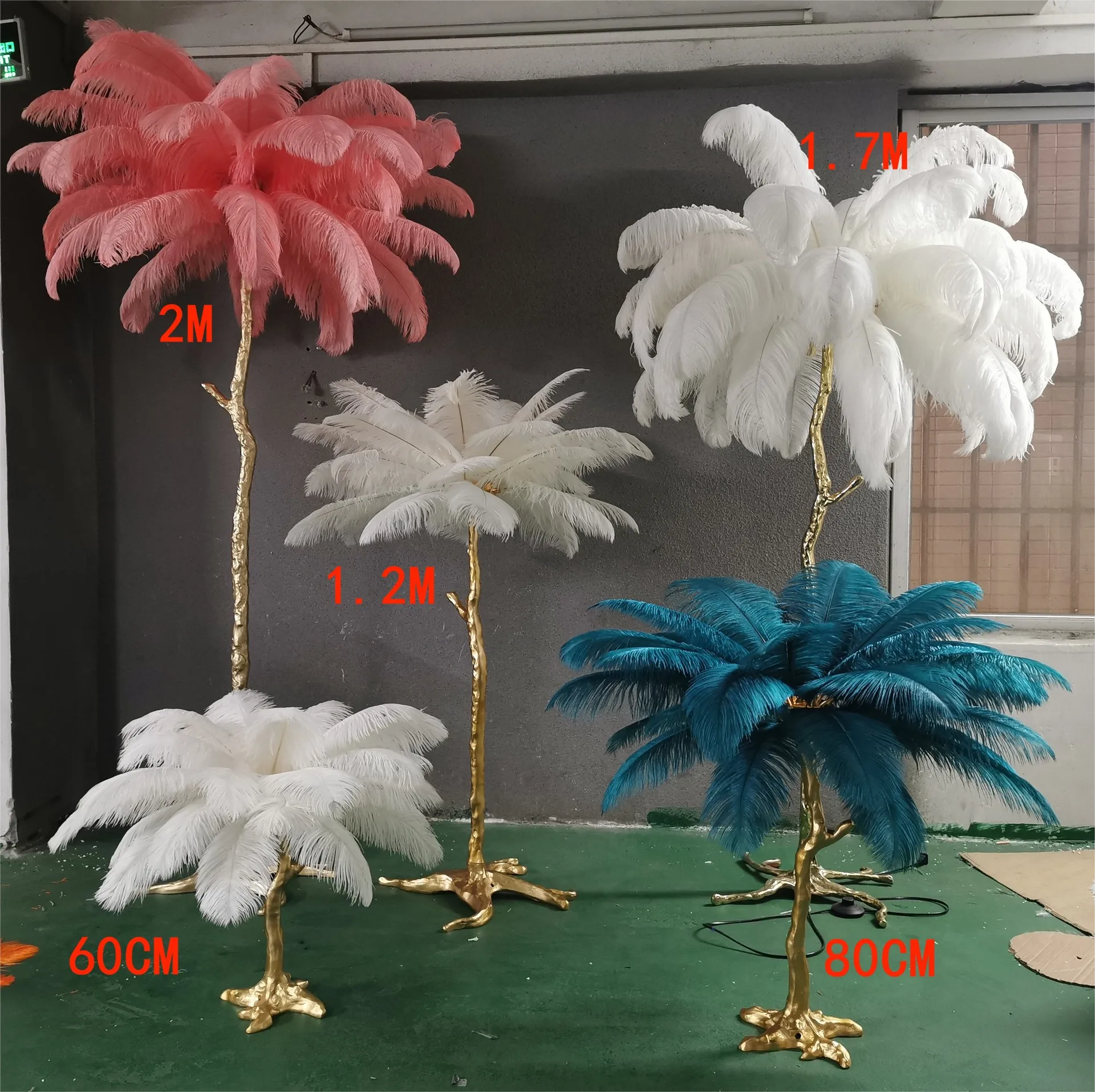 Nordic Sofaside Ostrich Feather Led Floor Lamp Living Room Gold Resin Table Lamp Living Room Stand Light Fixture Decor Lamp