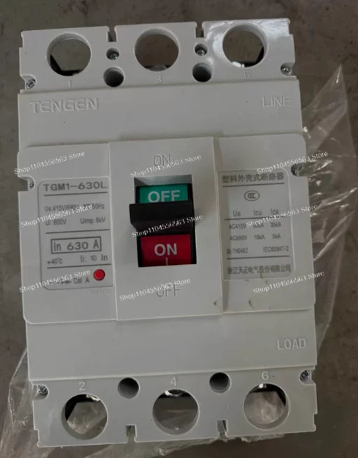 TGM1 Molded Case Circuit Breaker 3P/4P 100A-630A Air Switch for Industrial Power Distribution