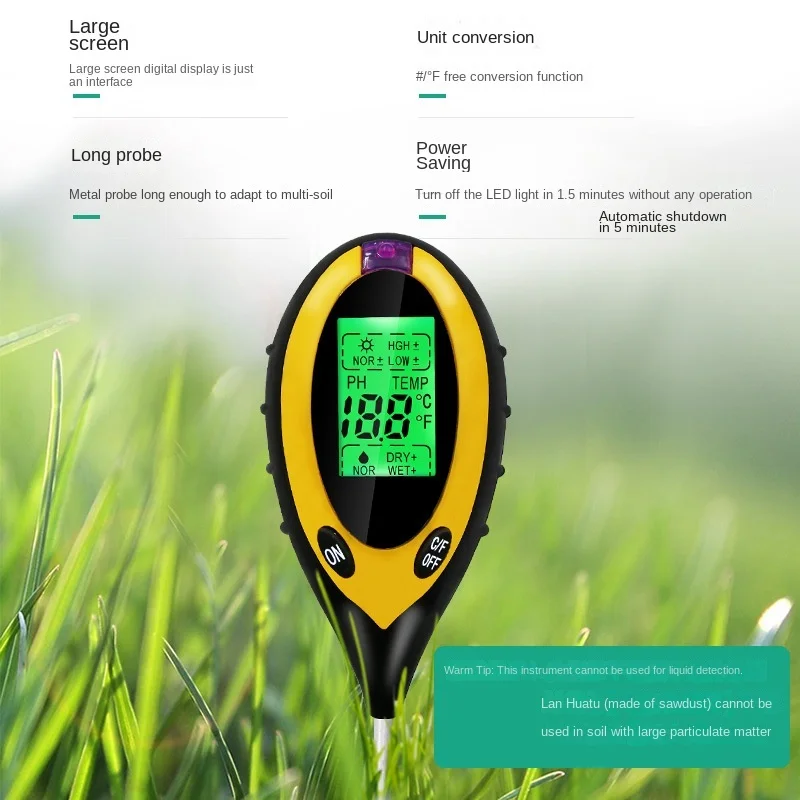 20 Stück 4 in 1 elektronischer Bodentester Boden-PH-Tester Photometer Temperatur- und Feuchtigkeitsdetektor