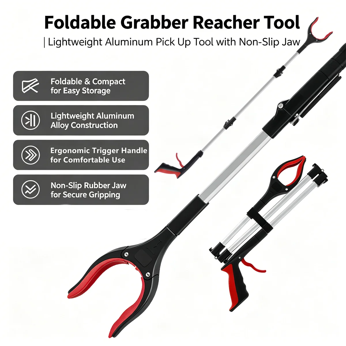 Garbage Picker Gripper With 360 ° Rotating Clip 42 Inch Lightweight Heavy-Duty Elderly Gripper Gripper Elderly Grabbing Tool
