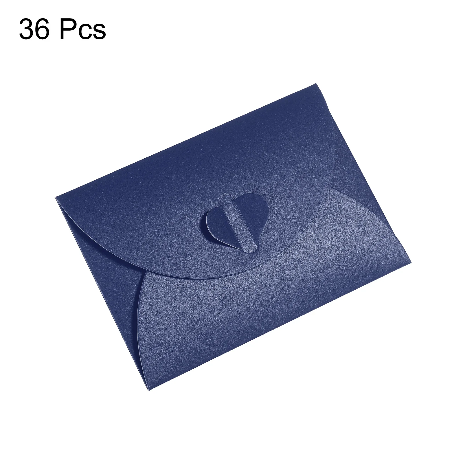 36Pcs 10.5x7cm Small Greeting Card Name Card Envelope Heart Shaped Clasp Gift Cards Holder Love Pearlescent Paper Mini Envelopes