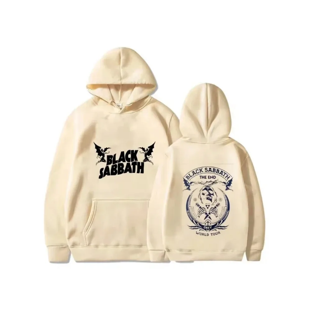 

Autumn and winter hoodie printed men's wear, retro rock heavy metal band album concert Sabbath Music Black Sabbath