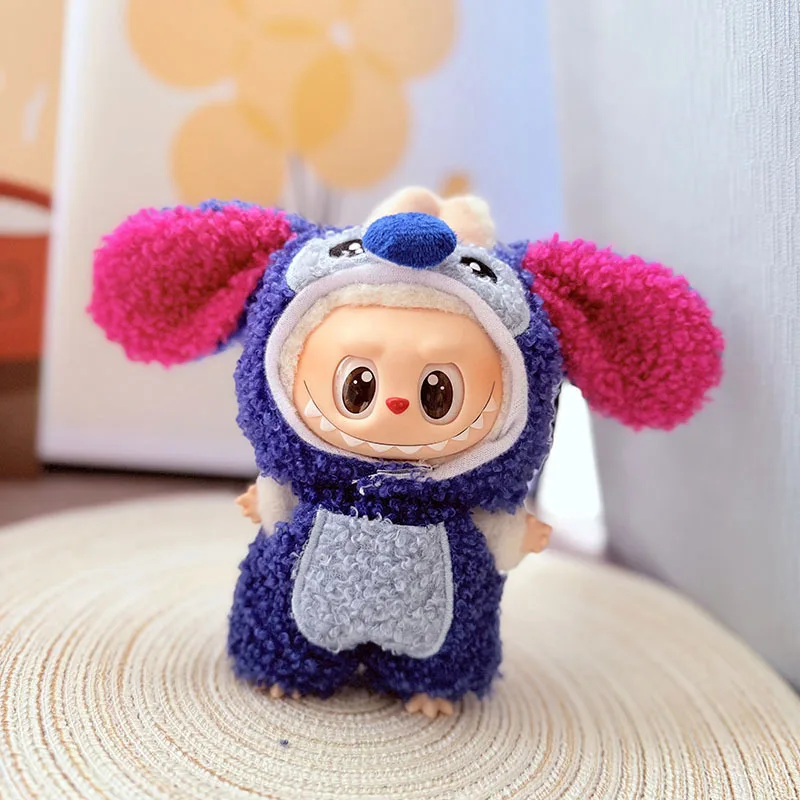 مجموعة أزياء غرزة ملابس دمى Labubu - زي شخصية كرتونية لطيفة لدمى Pullip Blythe OB11 BJD مقاس 17 سم