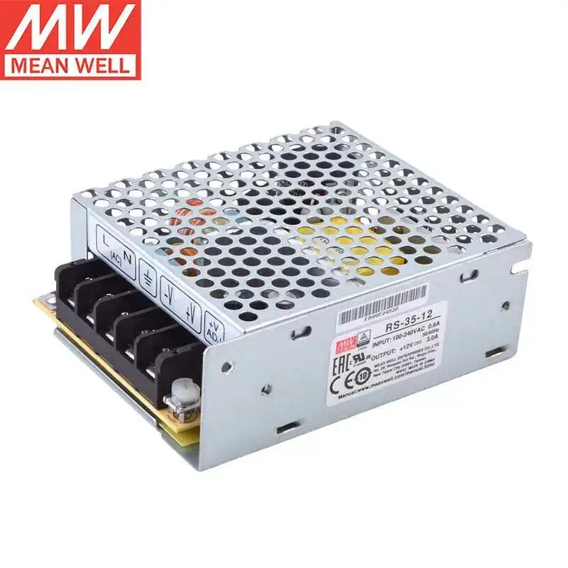 

Taiwan Mean Well RS-35-12 12V 3A Single Output Switching Power Supply AC-DC Brand New Original Authentic