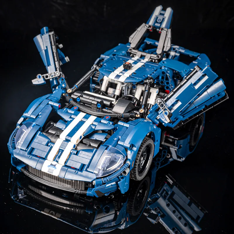 1466PCS Technical Blue 2022 Ford GT Sport Car Building Blocks 42154 MOC Assemble Bricks Vehicle Toys Gift For Children Kids