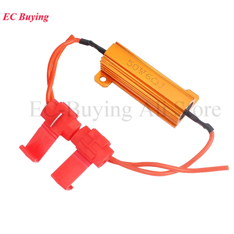Wirewound Resistor 50W 6ohm 8ohm 10ohm LED Decoder Load Resistors for Car Fix LED Bulb Fast Flash Turn Signal Blink Error Code
