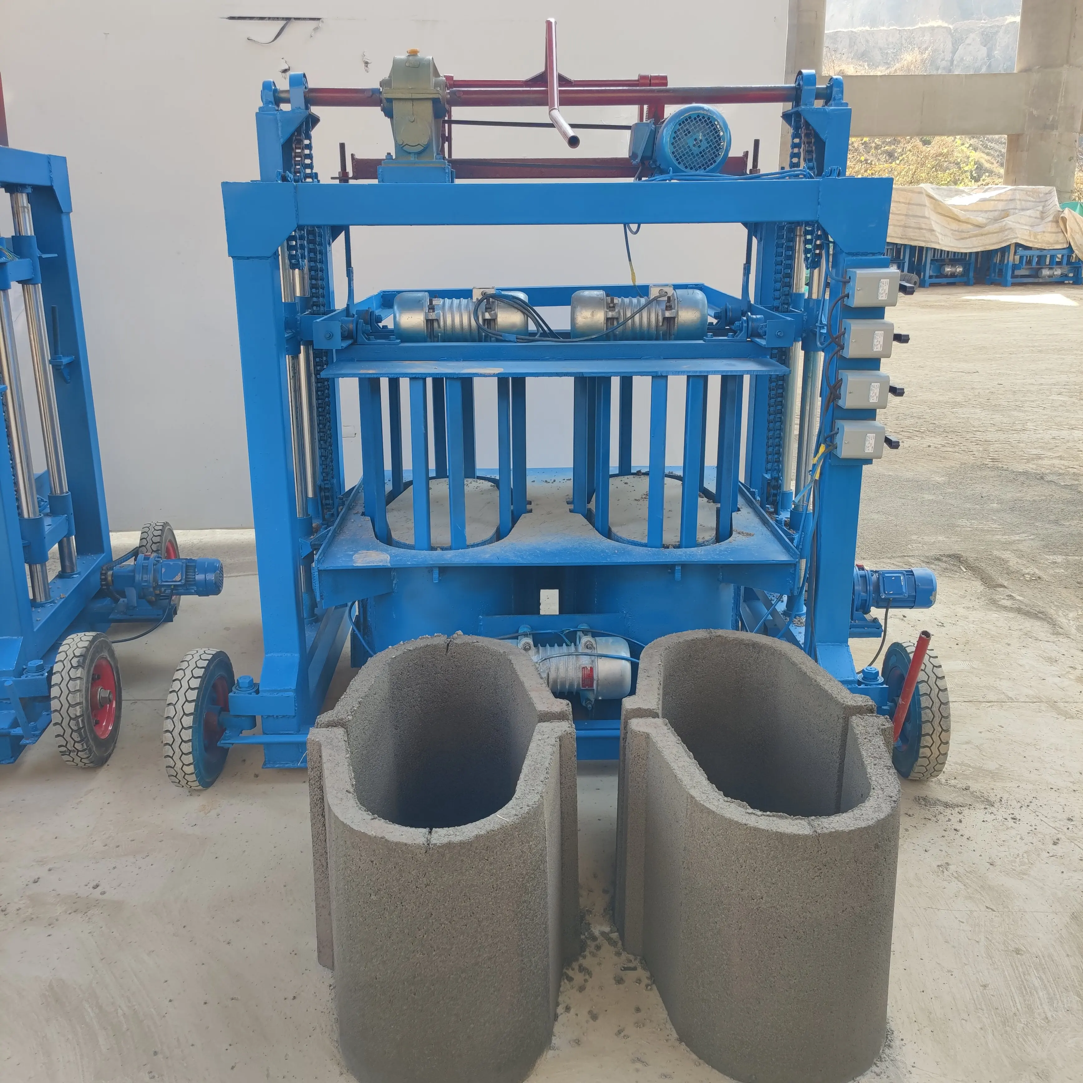Brick Making Machine Mini Manual Cement Concrete Block Maker Hollow Solid Paver Interlock Brick Home Garden Farm Use Customized
